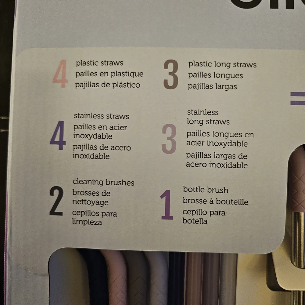 Ello 17-piece Straw and Bottle Brush Set